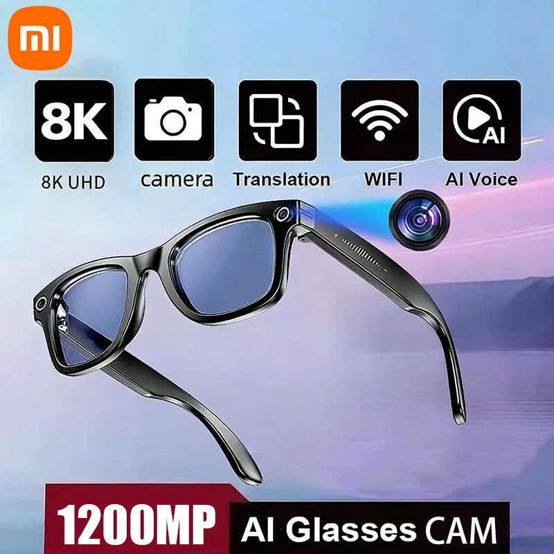 

Xiaomi 1200 Вт камера AI очки с изменением цвета умные очки для перевода фото видеозапись водонепроницаемые умные солнцезащитные очки для вызова