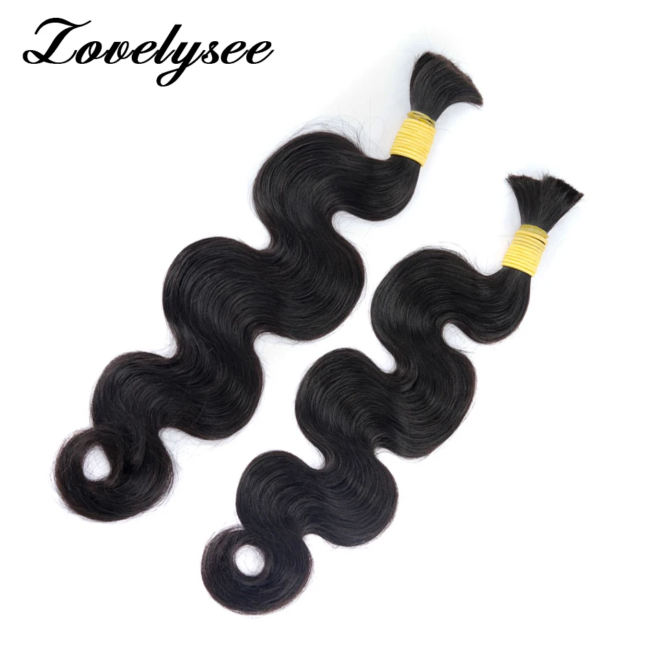 

50G 100G Body Wave Bulk Human Hair for Braiding Brazilian Natural Color Hair Extensions 100% Real Remy Human Hair For Women