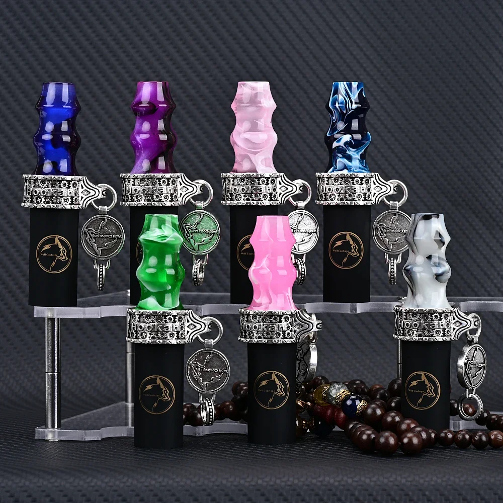 

Мундштук для кальяна Wolfcoolvape, смола для Sheesha Chicha Narguile, аксессуары для кальяна, силиконовый веревочный ремешок, кончики для рта