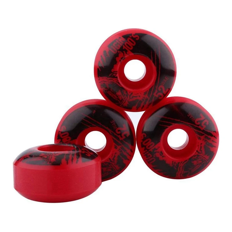 ABJX New UGIN 4 Piece Set Skateboard Wheels Outdoor Classic Skateboard Wheels PU Cruiser Longboard Replacement Wheel Set