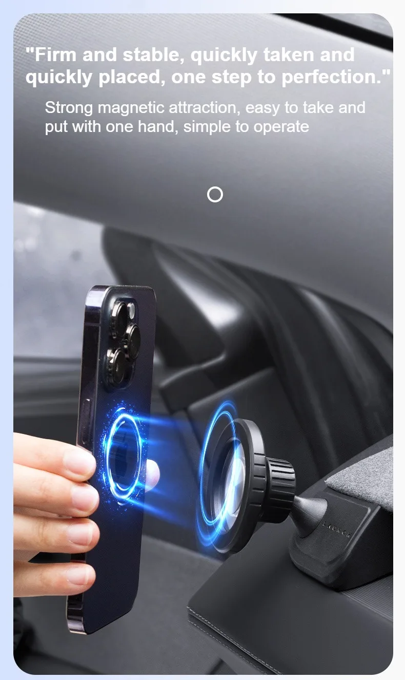 Handyhalterung für Tesla Model 3 Y Highland Juniper Stärkerer Magnetischer 360°-Halter ° Drehbarer Auto-Stützfußhalter Zubehör – Detail 19