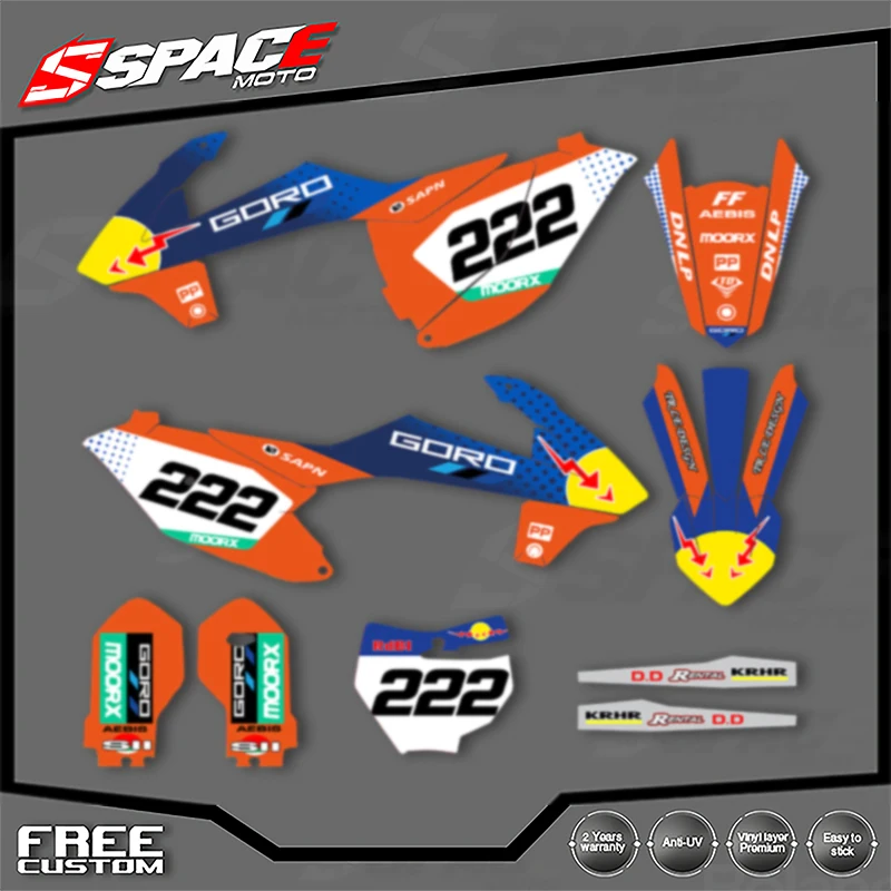 

SPACE индивидуальная мотоциклетная графическая фоновая наклейка для KTM SX SX85 2018 2019 2020 2021 2022 2023 2024 18-24 SX85 наборы наклеек 08