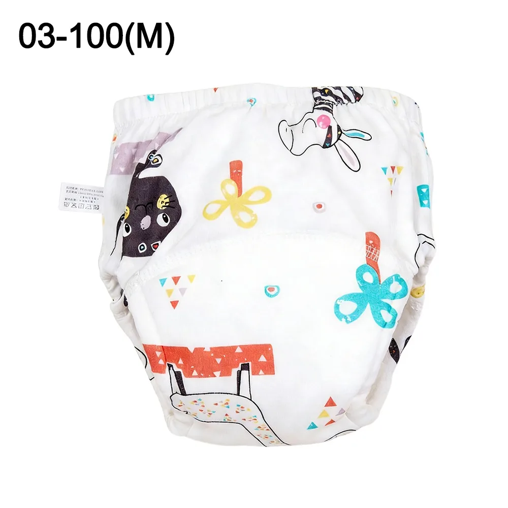 Comfortable Cotton Baby Training Pants Waterproof Leakproof Baby Washable Diaper Absorbent Washable Baby Underwear Toddler Use
