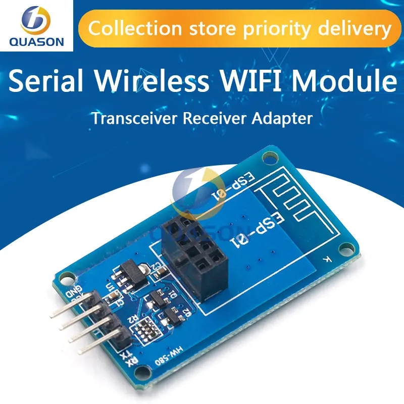 ESP8266 ESP-01 Serial WiFi Wireless Adapter Module 3.3V 5V Esp01 Breakout PCB Adapters Compatible For Arduino