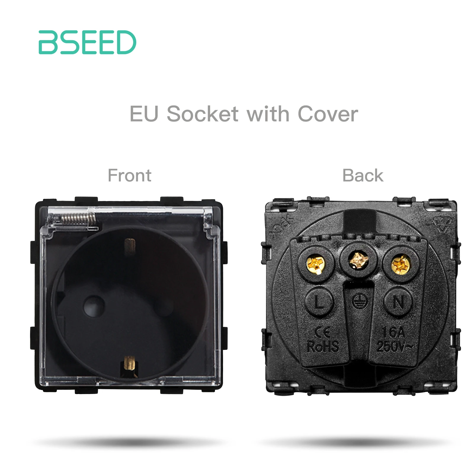 BSEED EU Wandglasplatte mit doppelter Internet-Buchse CAT5 RJ45 ST TV USB-Funktion Teile Steckdose DIY freie Kombination
