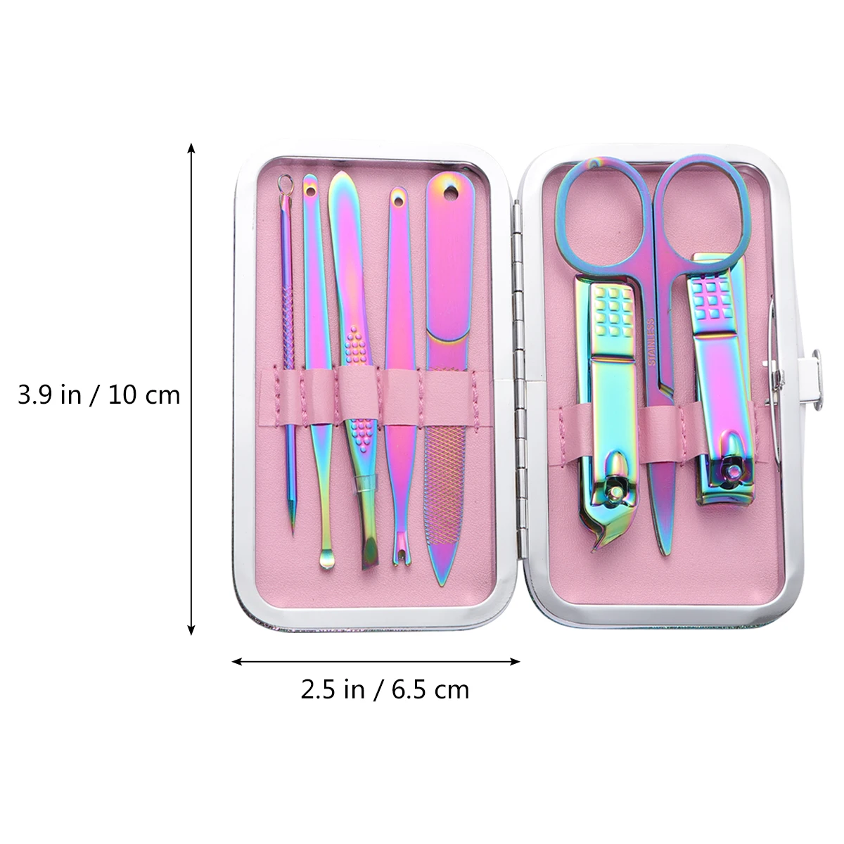 

8pcs Stainless Tools Clippers Clipper File File Trimmer Travel Nail Nail Trimmer Size Gifts