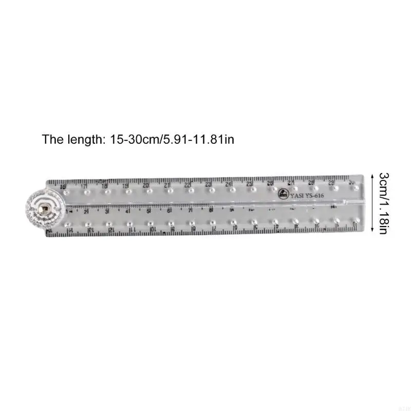 H7JF الحكام القابل للطي واضح ، وسحب الحاكم بوضوح مقياس سنتيمتر ، وقياس طول 0-30 سم (0-12 بوصة) لمعلم الطلاب