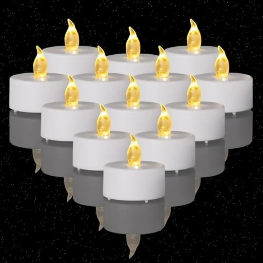 

200PCS Flameless LED Tea Lights Candles Realistic and Bright Flickering Long Lasting 200Hours Battery-Powered Ideal Party Weddi