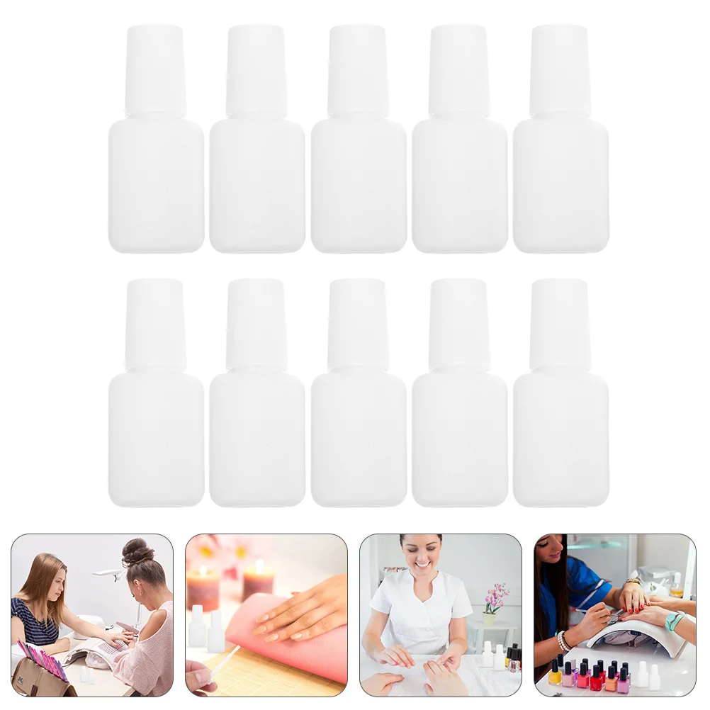 22 Pcs Nail Bottle Empty Base Travel Top Coat Manicure Cuticle Oil DIY Polish Jars Plastic Glue Container