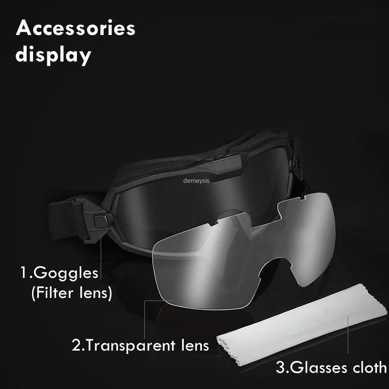 Motor Paintball – Gafas Tácticas Antivaho Lente Intercambiable - imagen 2
