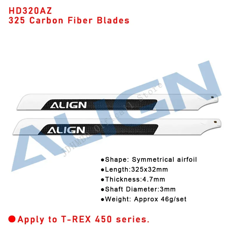 ALIGN T-rex Carbon Fiber Helicopter Main Blade 325/425mm For 450 500 ALZRC TAROT  RC Helicopter parts