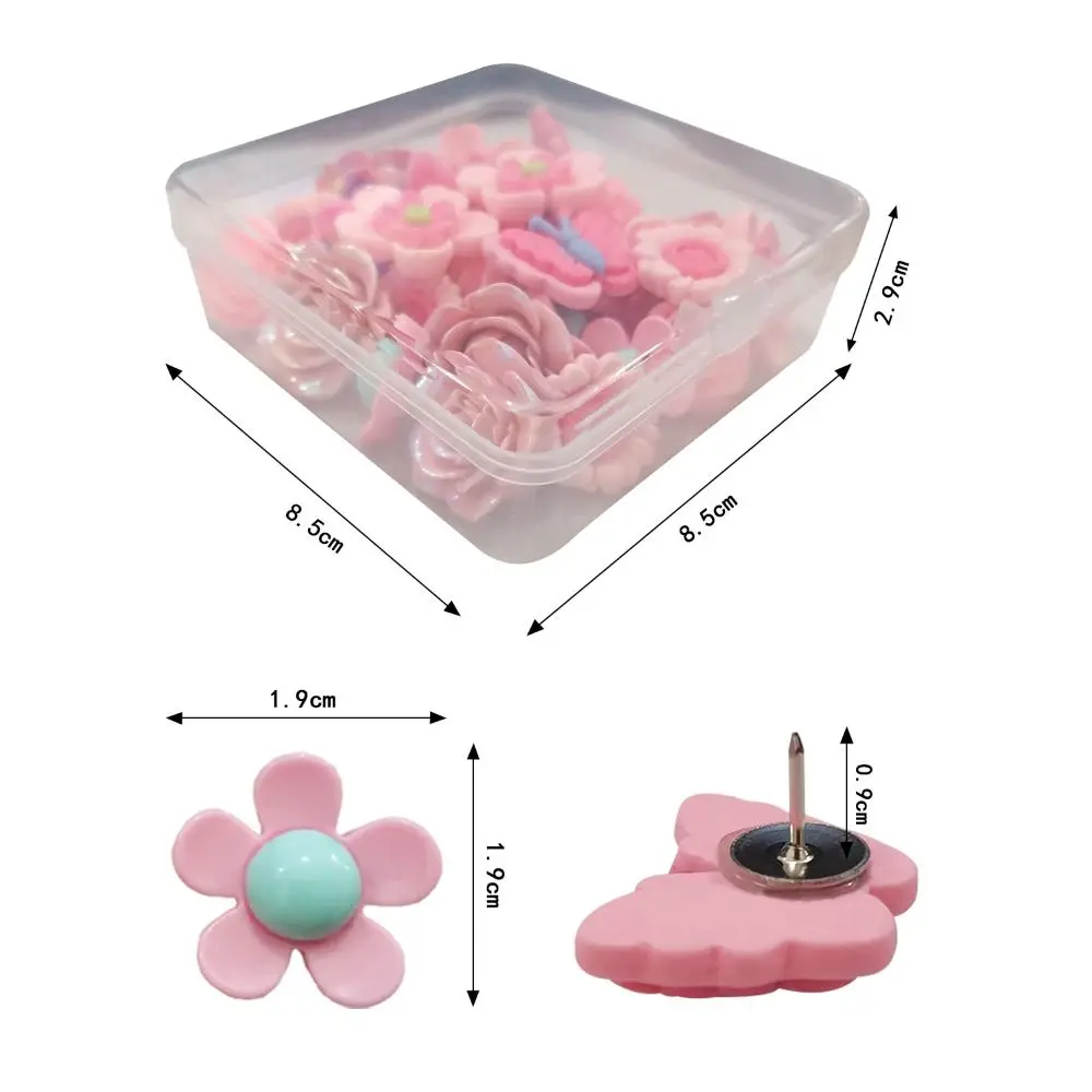 30Pcs Easy Install DIY Butterfly Push Pins Creative 3D Thumb Tacks with Box Multifunctional Decorative Studs Corkboard