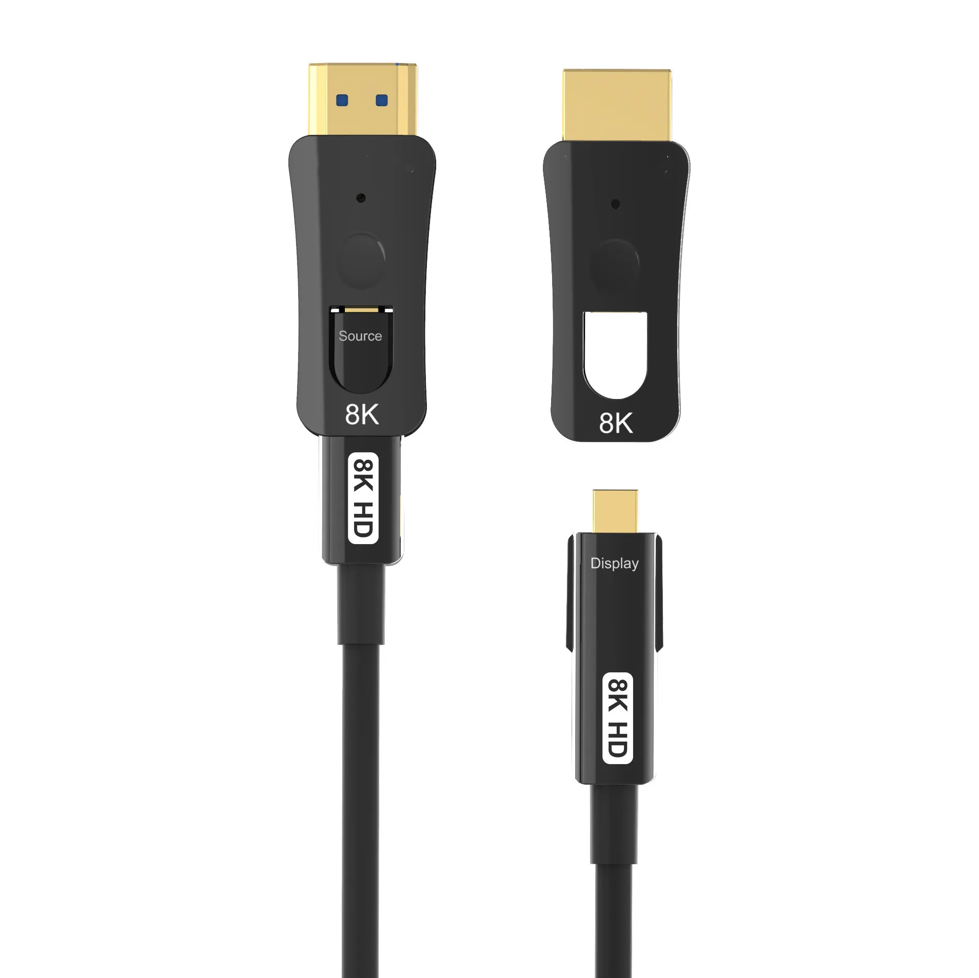 Fiber Optic Cable with Removable Head, 8K,60Hz, 4K,120Hz, In