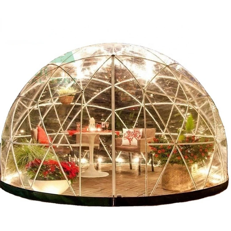 3.6m Luxury outdoor transparent hotel plastic clear dome garden igloo tent