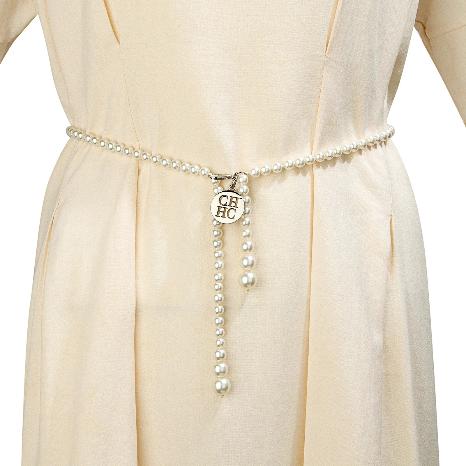 

CH Letter Fringe Pearl Belt Long Banquet Accessory Fashion Party Statement Light Luxury Elegant Gift Box Set Box Set Box Set Box