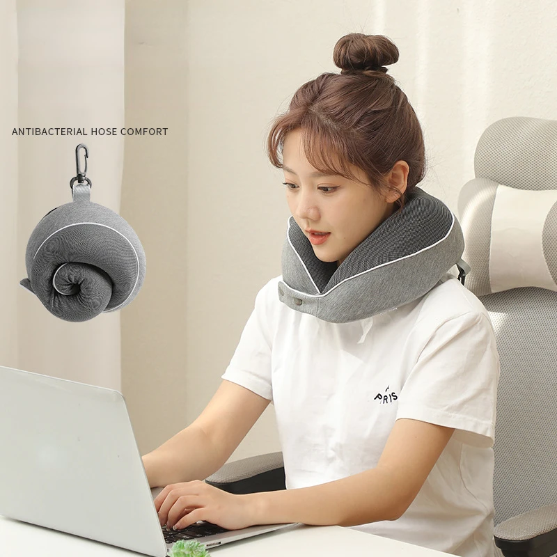 Mijia U Shaped Memory Neck Pillows Soft Travel Pillow Massage Neck Pillow Sleeping Airplane Pillow Cervical Healthcare