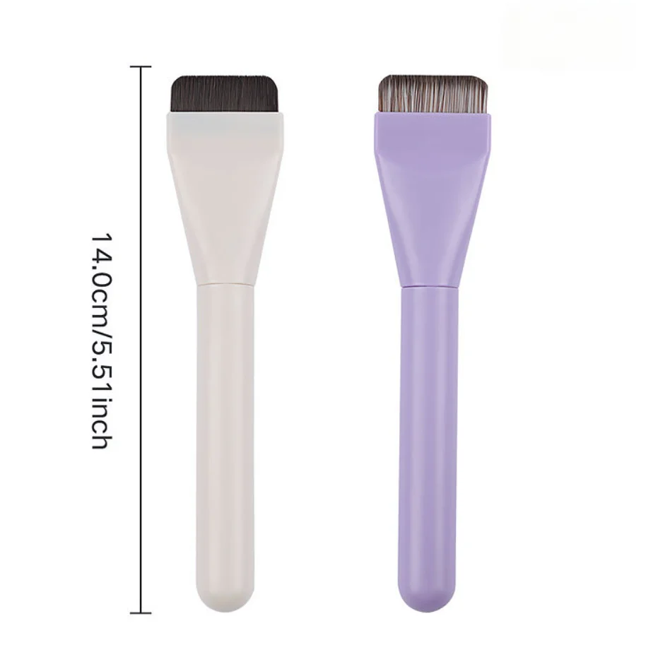 Brocha para base líquida con logotipo personalizado, brochas de maquillaje superiores planas más finas, brocha para máscara individual, productos de belleza Kabuki, venta al por mayor, 10 unids/lote