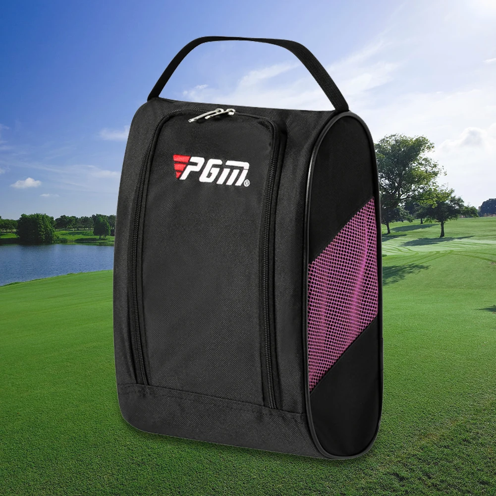 Unisex Golf Shoe Carrier Bags Portable Nylon Travel Shoes Carrier Bags with Zipper Hand-Held Ultra-light for Outdoor Sports
