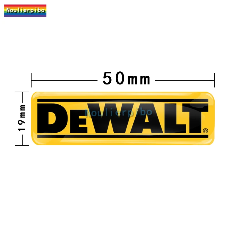 Creative DeWalt Brand Stickers 3D Gel Decals Silicone Stickers Resin Die Cut Decals for Motorcycle Car Helmet Laptop Bike Decals