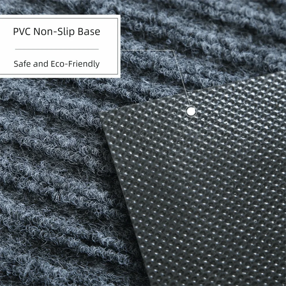 Non-Slip Stripe Groove Door Mat Rectangular Dirt-resistant Corridor Rug Water-absorbent Anti Fouling Welcome Mat Outdoor