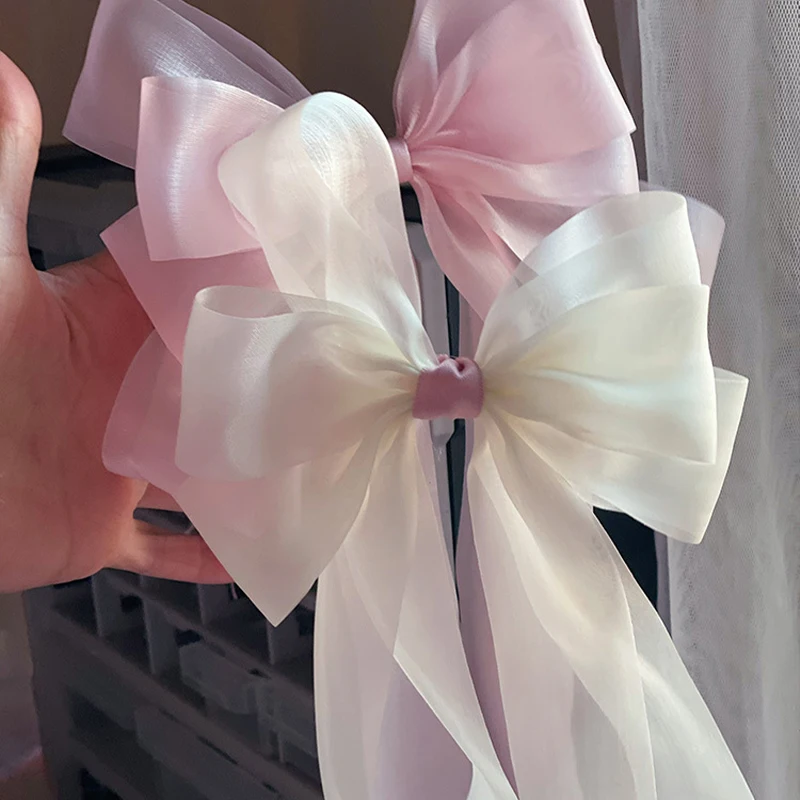 4cm New Flowing Light Ribbon Big Bow Ribbon Accessories Hair Clip DIY Gift Box Flower Bundle Packaging Handmade Material