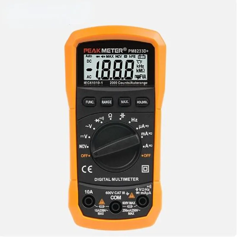 High-precision digital multimeter automatic range NCV capacitor special for electricians PM8233D plus