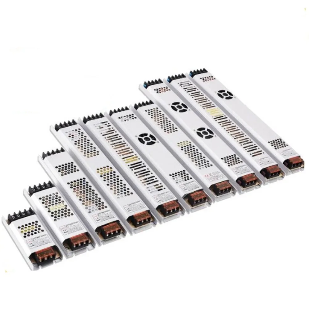 Pengubah tegangan AC 220V ke 12V 24V suplai daya 60-200W LED Driver 375*25*20mm LED Driver Transformer daya