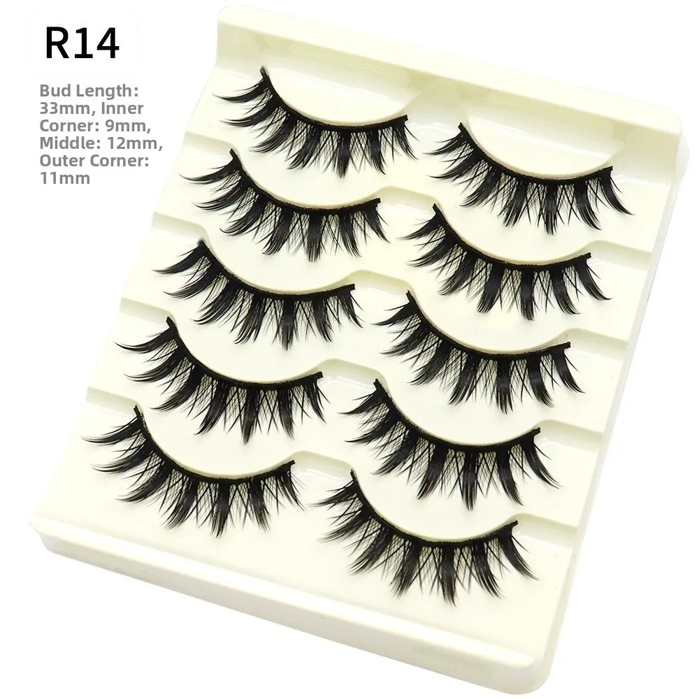 Black Little Devil False Eyelashes Curvature C Easy To Wear DIY Lashes Extension Reusable Lightweight