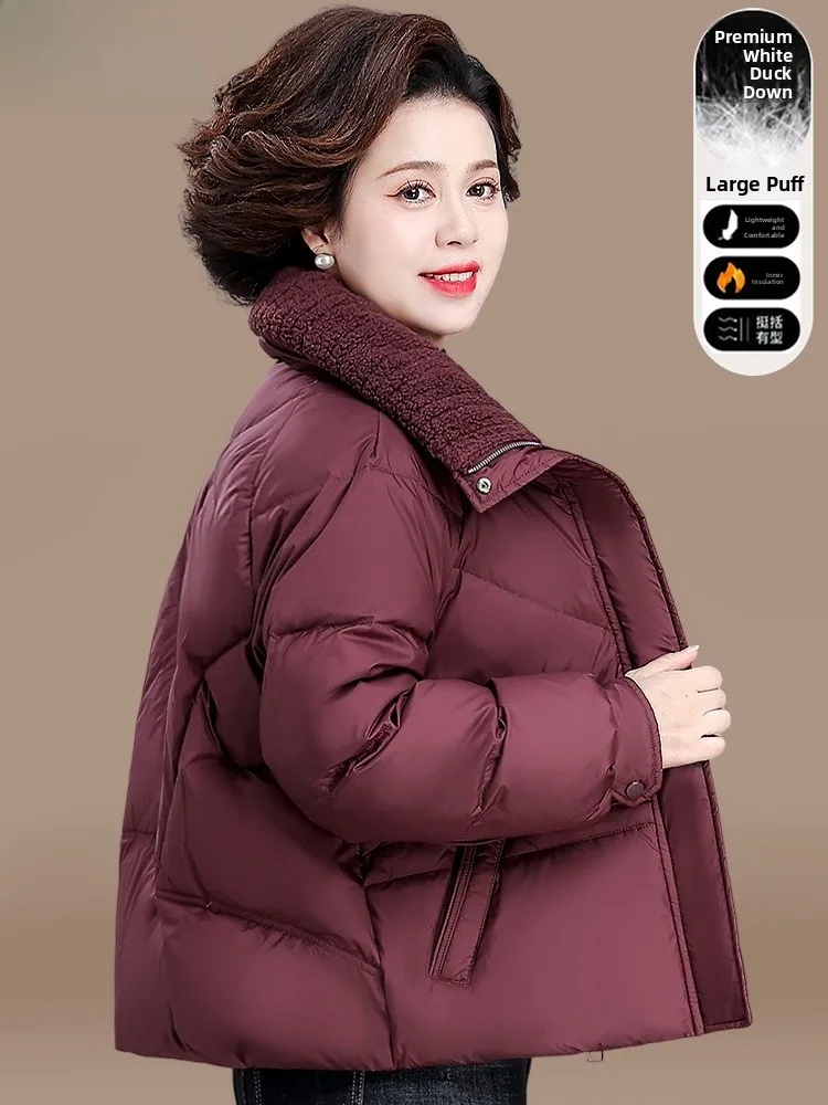 

Новая зимняя хлопковая куртка Sli Mommy (маленький размер) 2024 года для женщин среднего и старшего возраста, осенне-зимняя верхняя одежда, теплая.