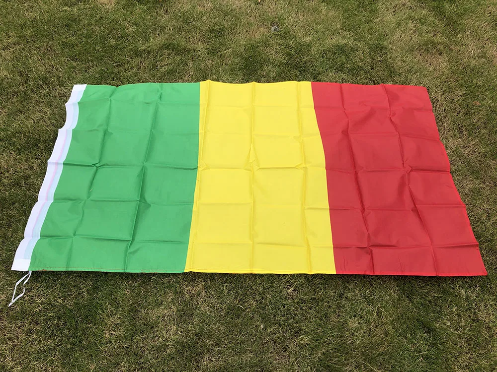 SKY FLAG Mali flag  90x150cm 3x5 Feet hanging double side Polyester Republic of Mali Flag Indoor Outdoor Flag for decoration