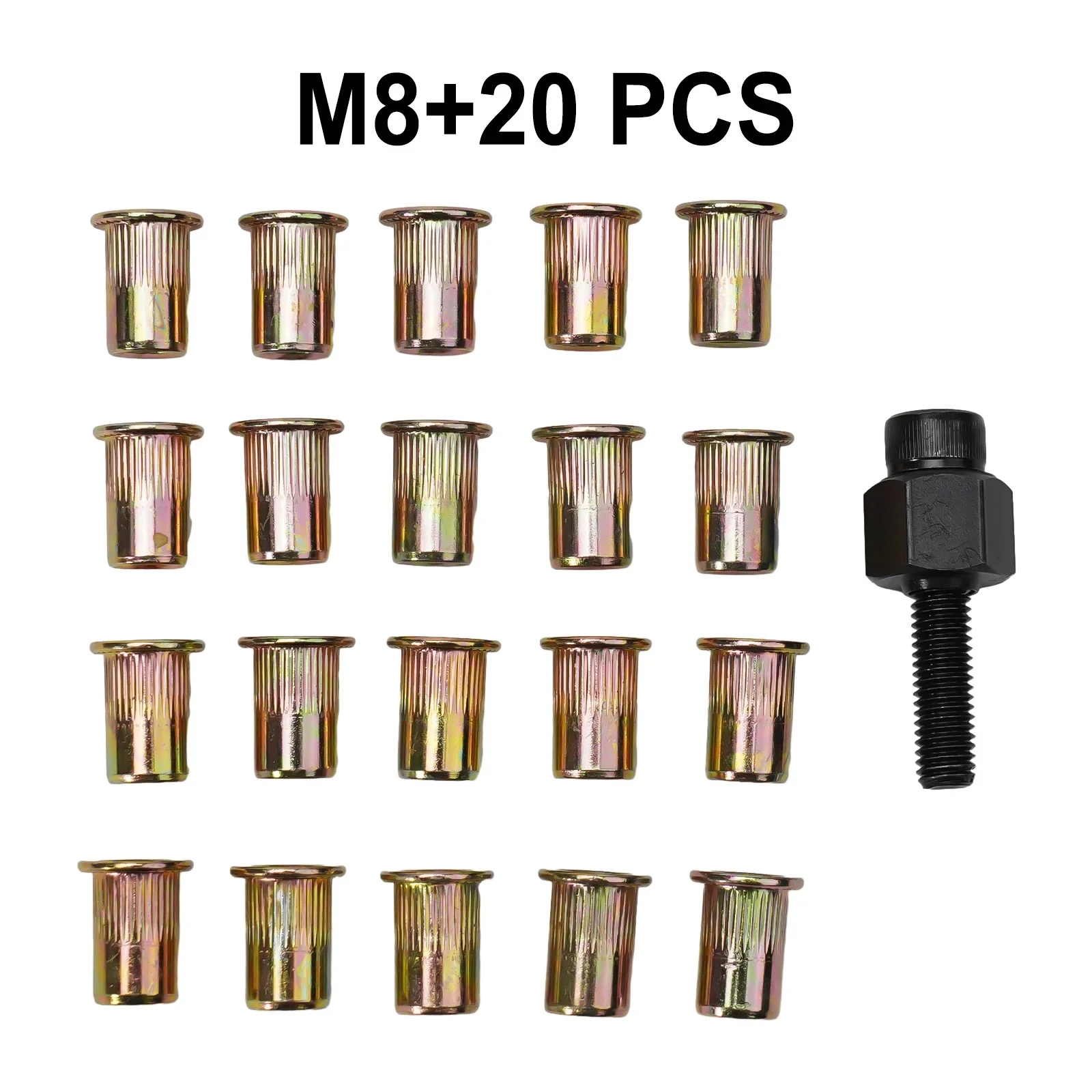 21PCS Hand Rivet Nut Head Nut Set M3 M5 M6 M8 M10 For Hand Rivet Tool Belt With 20pcs NutMulti Sizes Insert Rivet Nuts