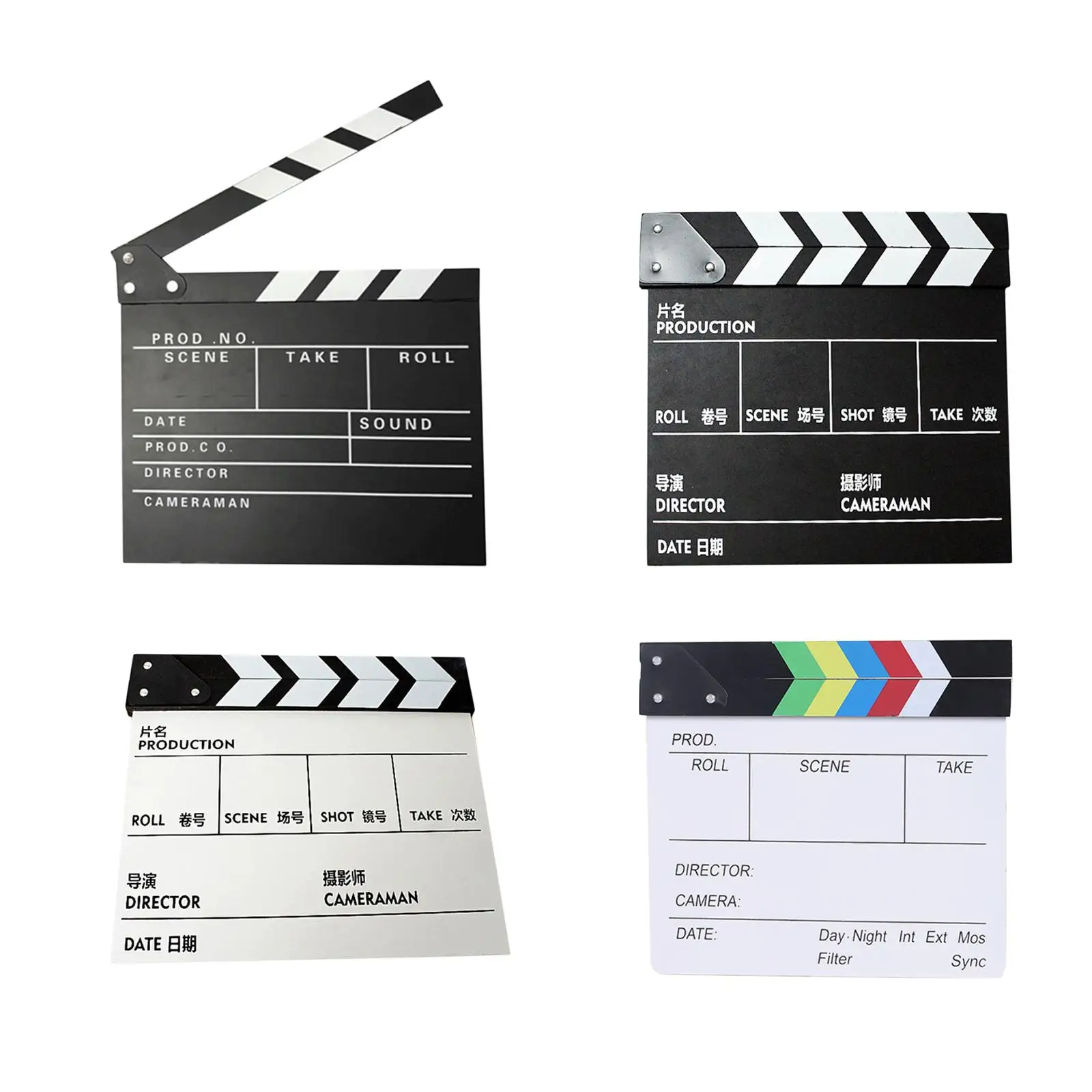 Movie Film Directors Clap Board Clapper Board Scene Slate Clap Slateboard Compact for Photo Prop Studio Film Photography