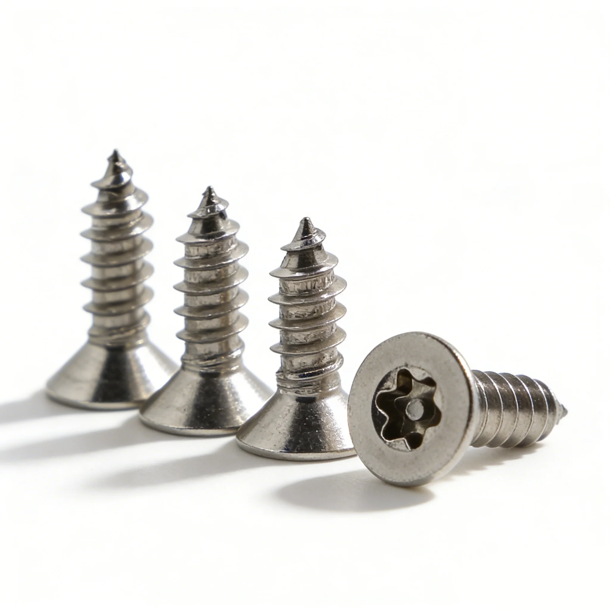 

M2.9 M3.5 M3.9 M4.2 M4.8 Six Lobe Torx Flat Countersunk Head with Pin 304 Stainless Steel Security Wood Self-tapping Screw