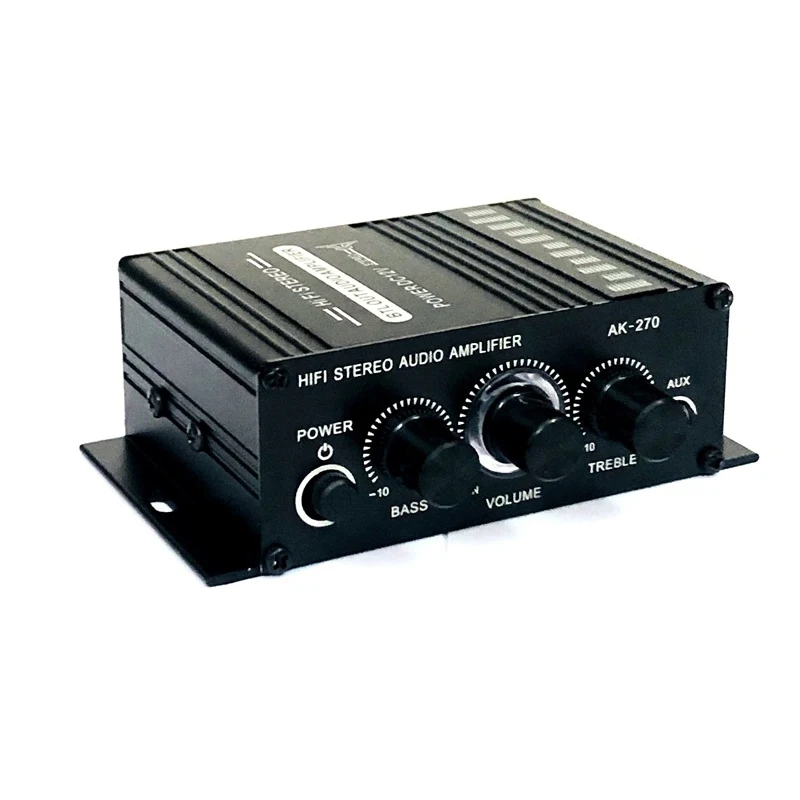 مضخم صوت AK270 HiFi ، مضخم صوت ستيريو منزلي للسيارة ، مشغل موسيقى ، مكبر صوت من الفئة D ، صوت منزلي للسيارة ، 400 واط ، 12 فولت ، 2022