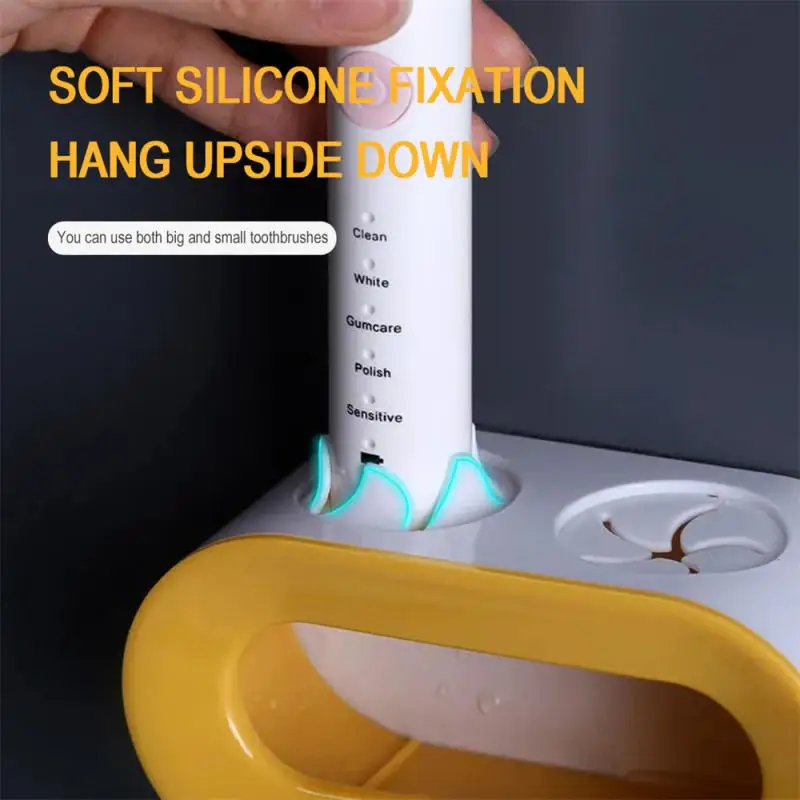 Double Hole Toothbrush Rack Bathroom Electric Toothbrush Holder Punch-free Toothbrush Storage Rack Bathroom Accessories