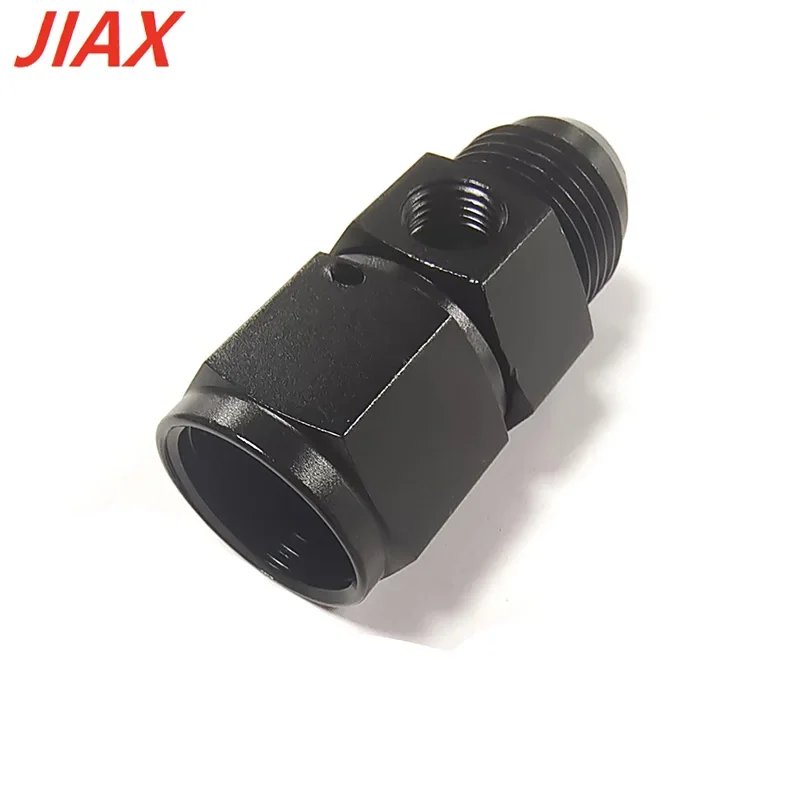 

Aluminum -10 AN Male to AN10 Male with 1/8" NPT Gauge Port Pressure Take Off Adaptors Fitting, Black