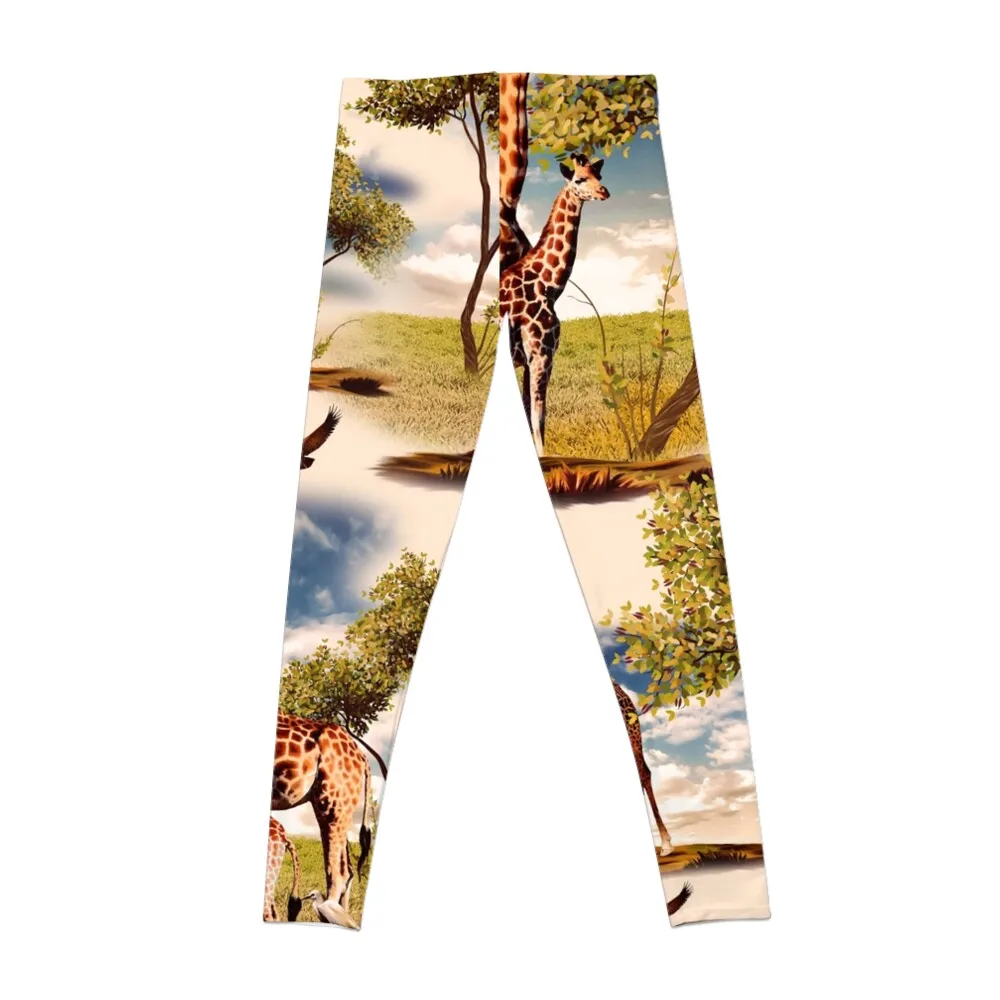 Giraffe and Beautiful Nature Leggings Training pants workout clothes for Clothing fitness Womens Leggings