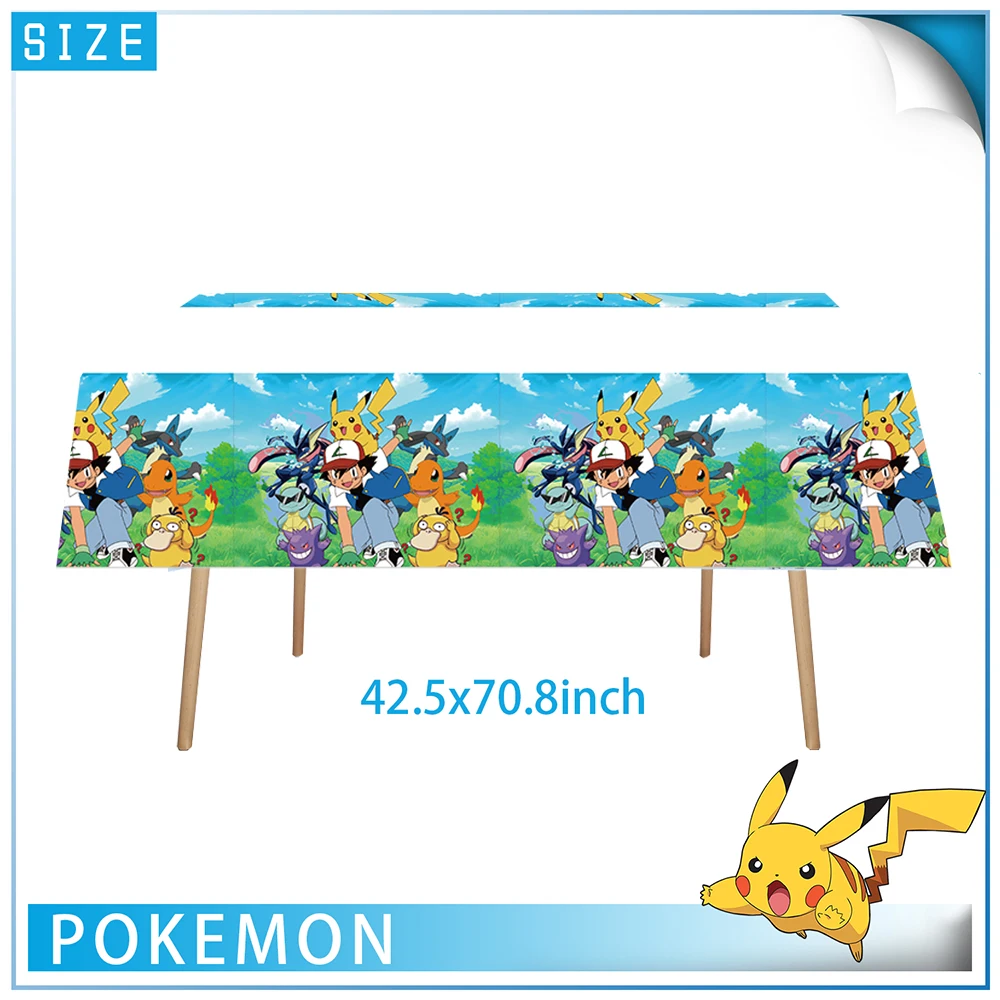 Pokemon Kids Birthday Party Pikachu Anime Character Cartoon stoviglie tazza di carta piatto decorazione torta per ragazzi ragazze Party Toy