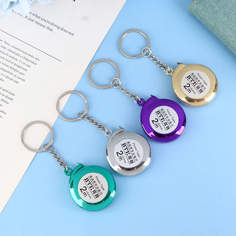 Innovative And Practical 2m Delicate Multipurpose Measure Gift Small Steel Ruler Portable Mini Cute Keychain Tape Measure