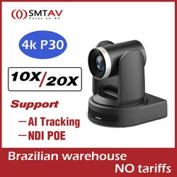 SMTAV-Caméra de surveillance IP PTZ SDI 4K/1080p, avec n'aime x10/x20, HDMI, diffusion en direct, compatible avec conférence POE, pour réunion d'église