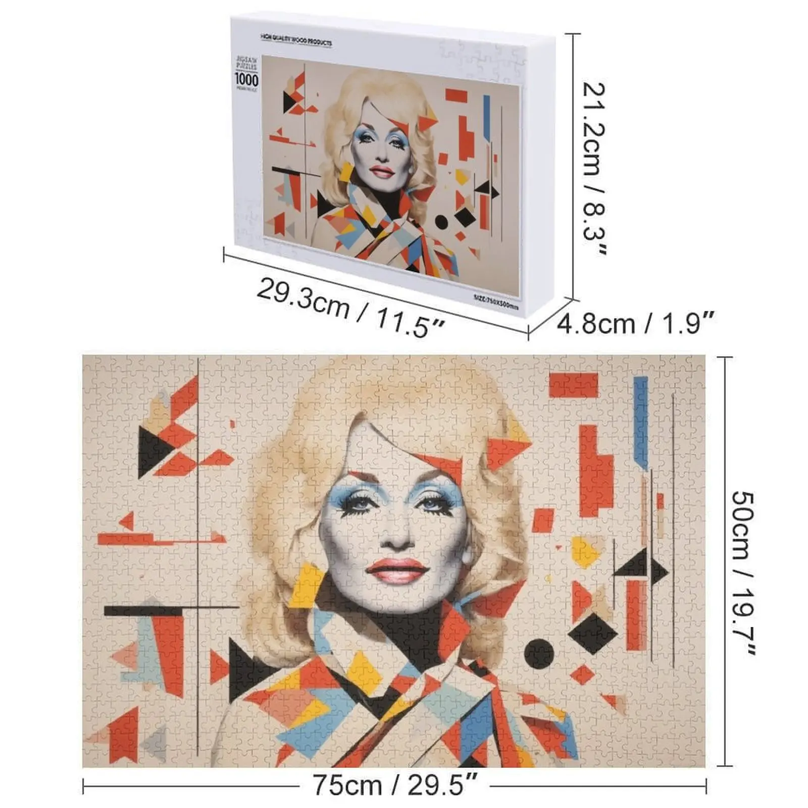 Digital design of Dolly Parton 1 Jigsaw Puzzle Game Children Christmas Gifts Personalized Gift Jigsaw Custom Puzzle