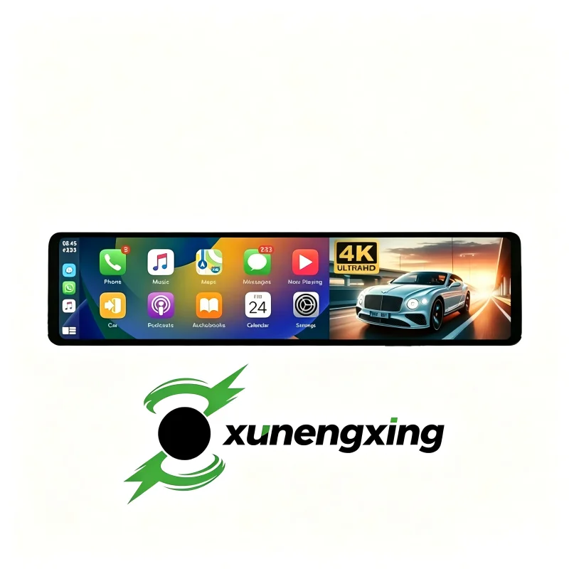 11.26 Inch Mirror Dash Cam 4K+1080P Dual‑Lens Wireless Carplay Android Auto WIFI GPS Navigation Front Rear HD Car DVR Recorder