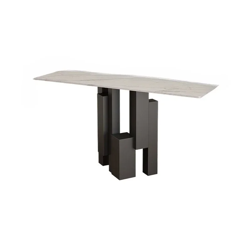

Light luxury entrance table Extremely narrow entrance rock slab entrance table, simple modern corridor end view table