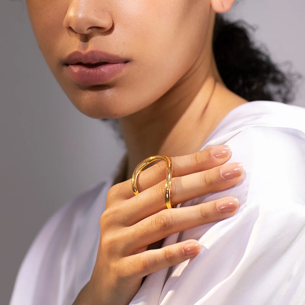 ENFASHION Irregular Creative Ring Female Gold Color Finger Rings For Women Minimalist Fashion Jewelry Gifts Dropshipping R4033