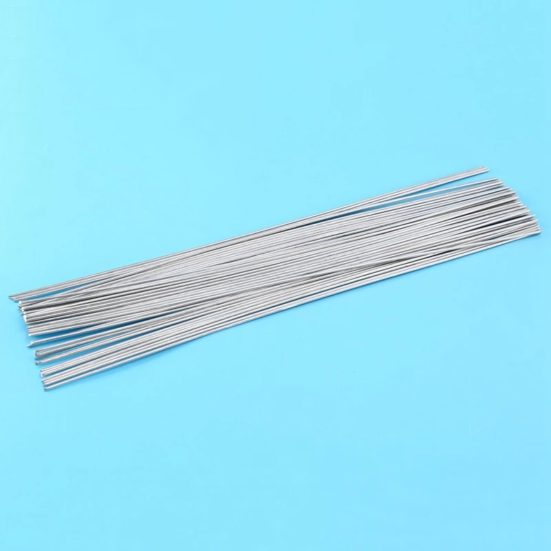 New 50Pcs Universal Welding Rods Copper Aluminum Iron Stainless Steel Fux Cored Welding Rod Weld Wire Electrode 33Cmx1.6Mm