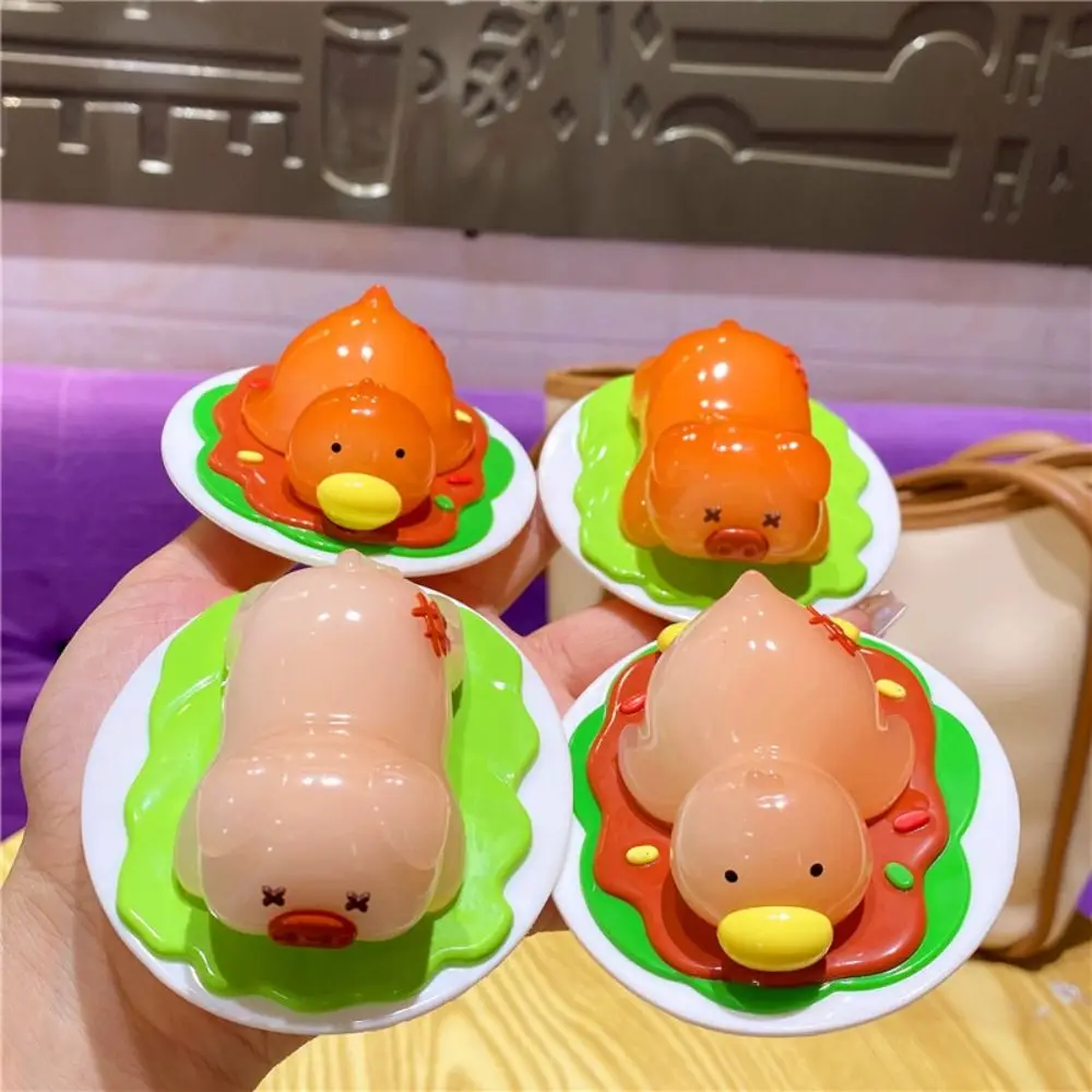 

PVC Uv Color Change Ornament Handicraft Model Roast Duck Decoration Pig Funny Doll Color Changing Duck Figurine Desk Balcony