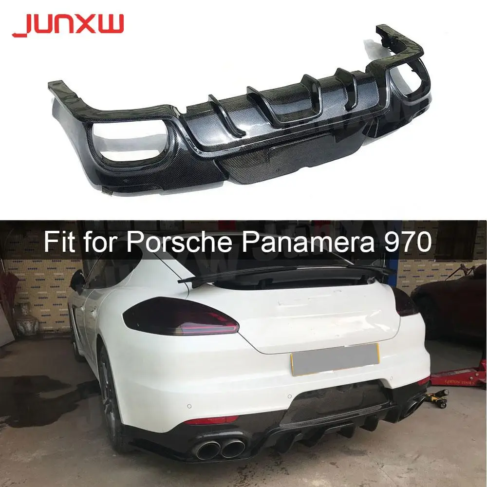 

Carbon Fiber Rear Lip Diffuser Spoiler for Porsche Panamera 970 GTS Turbo S 2014-2017 Rear Bumper Lip Guard Car Styling