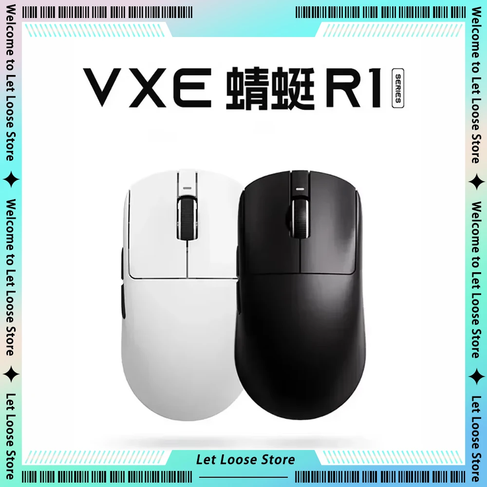 Vgn Vxe Dragonfly R1 Mouse Black White R1 Se Pro Mouse 4K Receiver Lightweight Pc Wireless Bluetooth Game E-sports Accessories