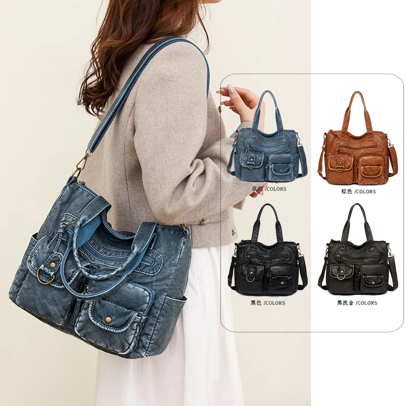 Fashion Luxury Handbags Imitation denim leather Women Bags Designer High Quality Tote bags Crossbody bag for Women Shoulder Bags