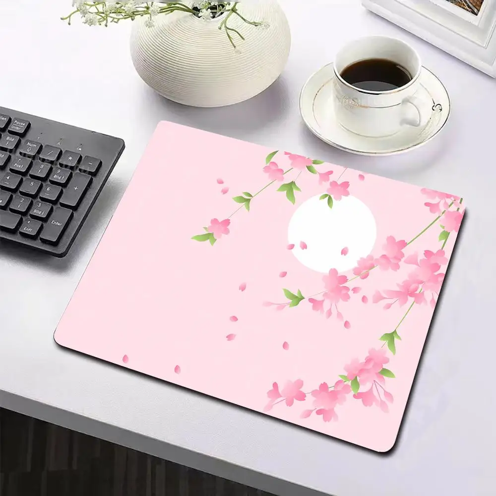 

Cherry Blossoms Under the Moon Gaming mats Mouse New products Pad Non-Slip Esports Rubber Edge Kawaii Valorant locking mousepads